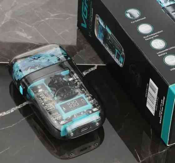 Електробритва акумуляторна VRG V-352, чорна Винница