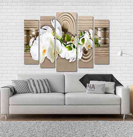Модульная картина Орхидея Абстракция Art-205_5 Киев