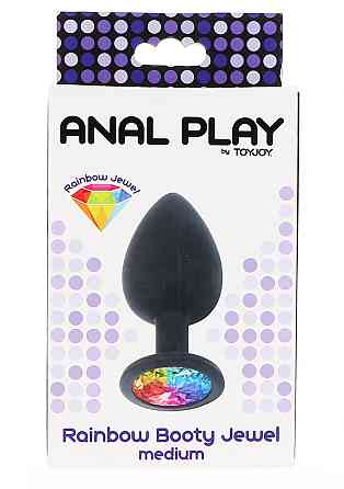 Анальная пробка средняя Rainbow Booty Jewel M Toy Joy Sex Aura Киев