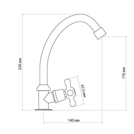 Монокран для кухні Lidz Lamb 269F1 LDLAM269F1CRM44976 Chrome Київ