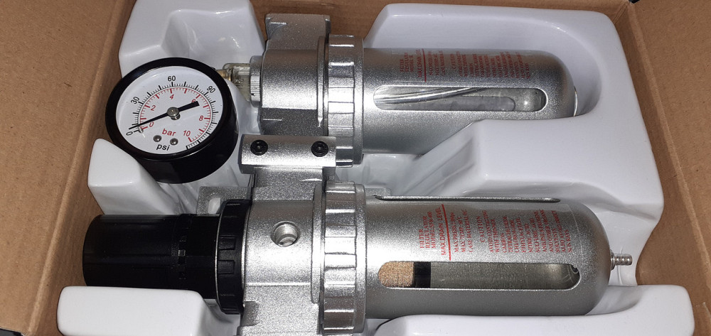 Блок підготовки повітря компресора для пневмонструменту з манометром та регулятором  (PROFI) 1/2" AIRKRAFT AFRL804 Чернігів - фото 5