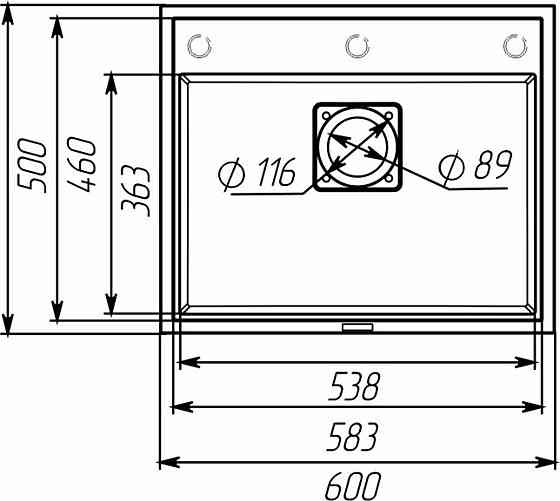 Гранітна мийка VALESO SHERLIT 6050 матова Чорна Коломыя