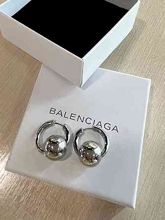 Сережки Balenciaga кульки сріблясті / сережки трансформери Одеса