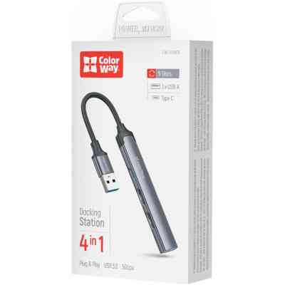 Концентратор ColorWay USB-A 4-в-1 USB2.0х3/USB3.0 (CW-HUB05) Вінниця