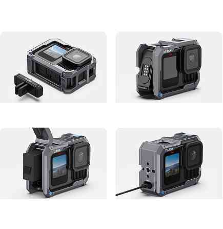 Рамка GoPro 13-9 алюмінієва з підтримкою магнітної зарядки Telesin S6-FMS-15-TGP SBR Київ