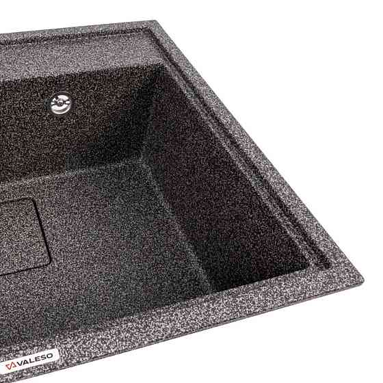 VALESO Комплект: Мийка гранітна 6050 SHERLIT VALESO + Змішувач NS02A + Сифон (Графіт) Київ