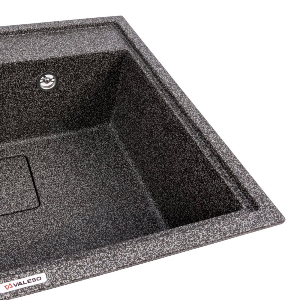 VALESO Комплект: Мийка гранітна 6050 SHERLIT VALESO + Змішувач NS02A + Сифон (Графіт) Киев - изображение 4