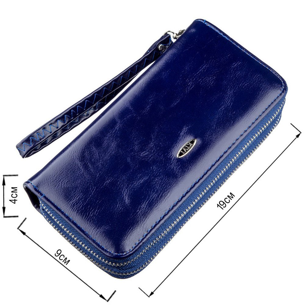 Кошелек женский из экокожи KIVI 19050 Синий Киев - изображение 3