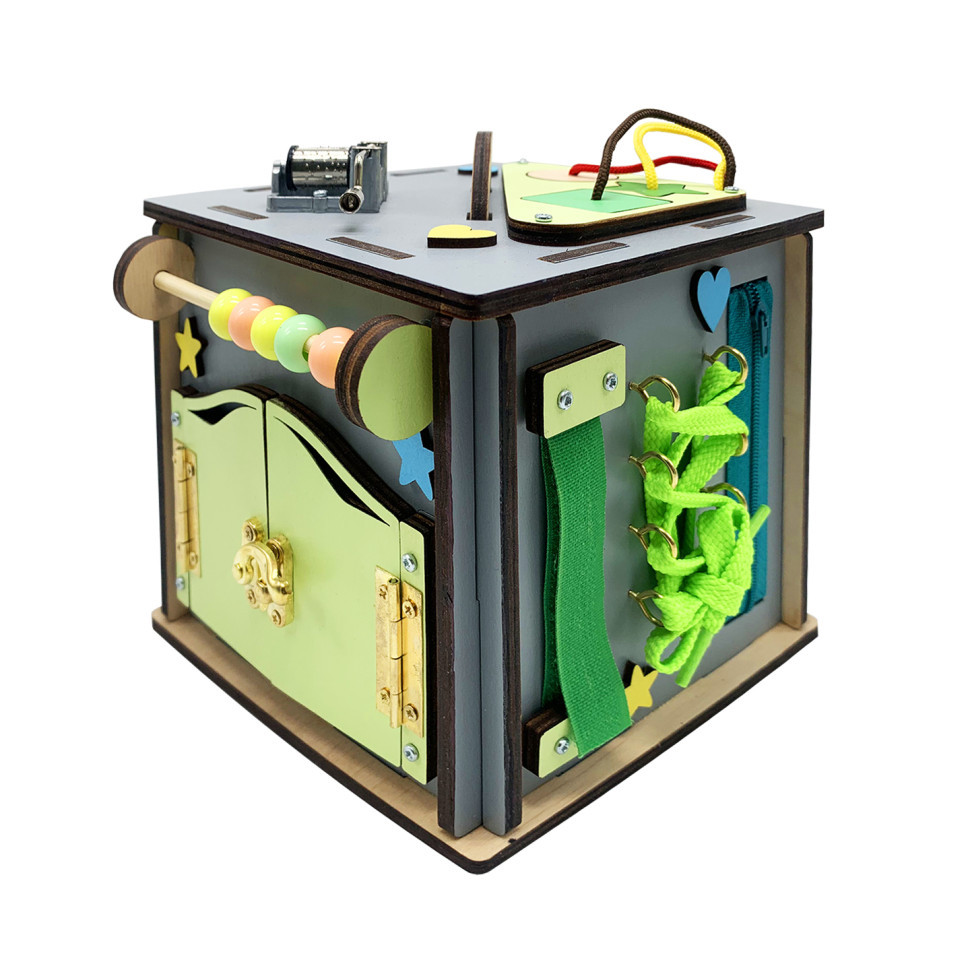 Развивающая игрушка Бизикуб Temple Group TG158746 15х15х15 см Серый Винница - изображение 2