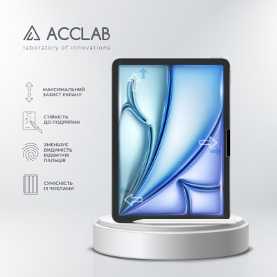 Скло захисне ACCLAB Full Glue Apple iPad Air 11 (2024) (1283126593703) Вінниця - фото 4