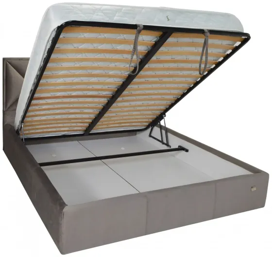 Кровать Двуспальная Leeds VIP 180 х 200 см Missoni 008 С дополнительной металлической цельносварной рамой Серый Киев