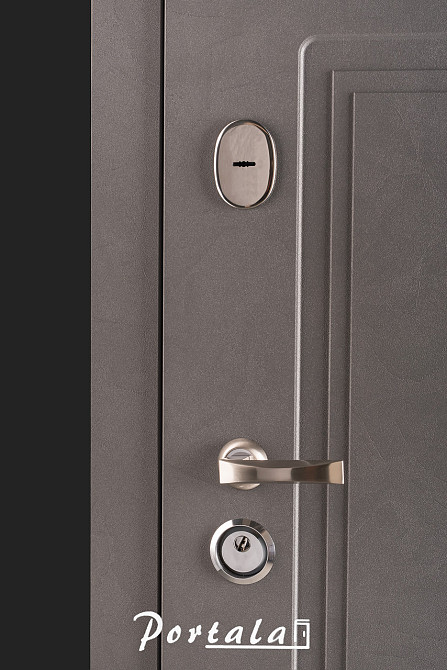 Двері квартирні, серія Люкс + Кале, модель БІЛФАСТ, гнутий профіль, коробка 100 мм, полотно 80 мм, KALE Київ - фото 2