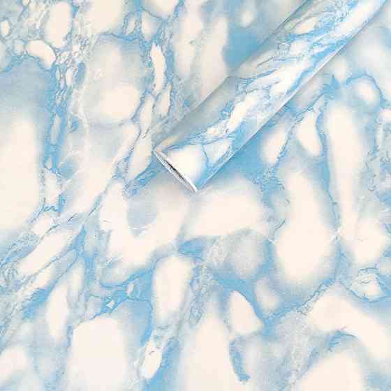 Самоклеюча плівка 0,45х10м х 0,07мм Блакитний мармур SW-00000815 Київ