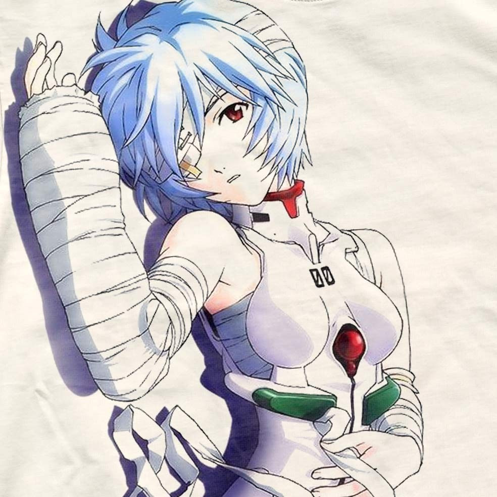 Футболка для мальчика с принтом аниме Неон Генезис Евангелион Реи Айанами Плугсуит оверсайз (рост от 165 до 180 ) Черний Днепр - изображение 2