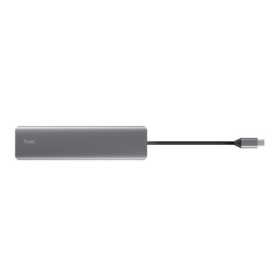 Концентратор Trust USB-C 7-in1 2xUSB-А 3.2/2xUSB-С/2xHDMI/DP aluminiu 0.16m grey (25661_TRUST) Вінниця - фото 4