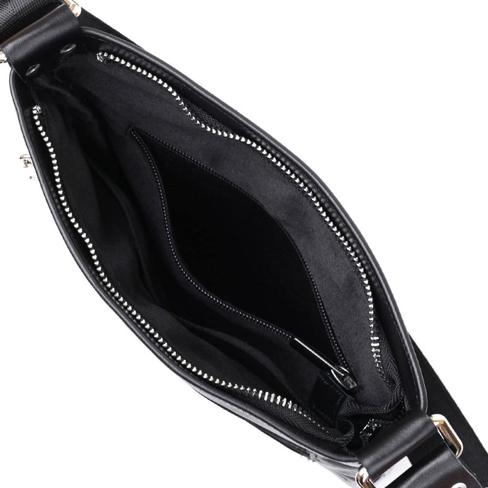 Кожаная сумка через плечо для мужчин SHVIGEL 11602 Черный Киев - изображение 4