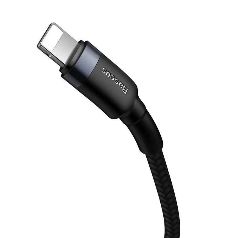 Кабель Baseus Cafule Cable Type-C to iP PD 20W 1m Gray+Black Київ - фото 7