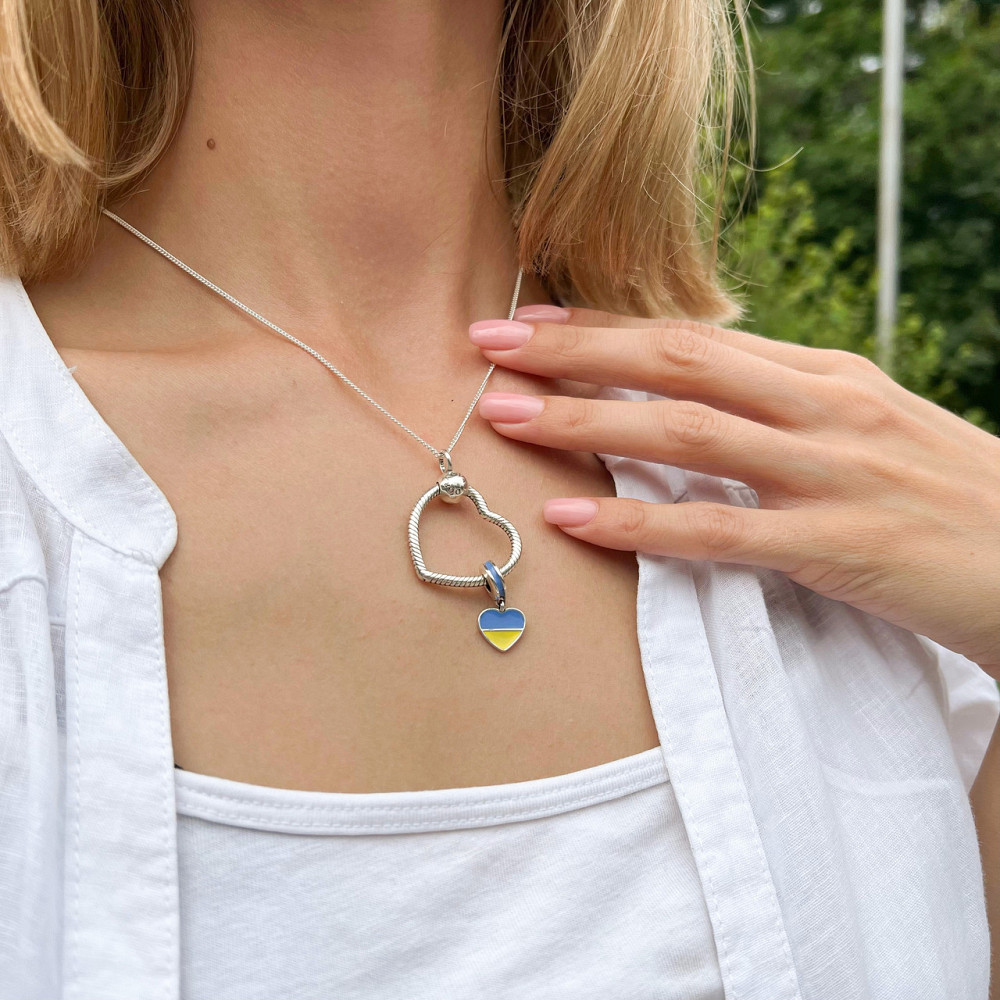 Срібний шарм-підвіска "З Україною у серці" MasterSem Київ - фото 7