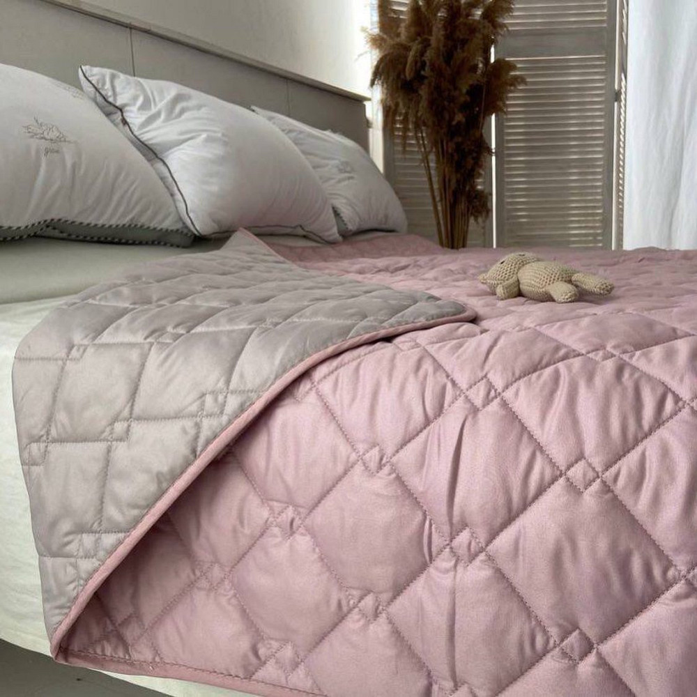 Покрывало IDEIA Cube 140х210 см пудра-сірий (56861204) Черновцы - изображение 4