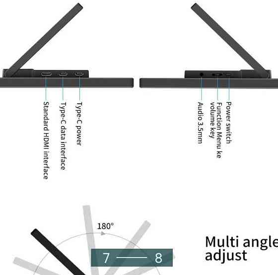 Монитор Портативный: 4K 3840*2160p UHD , ADS -IDS (100%DSI- P3) 14