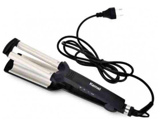 Потрійна плойка Kemei Km-2022 Щипці Вінниця