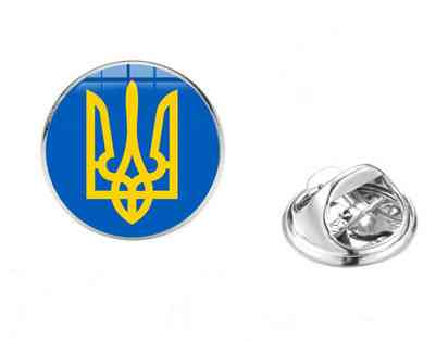 Брошка стильна Україна Тризуб Київ