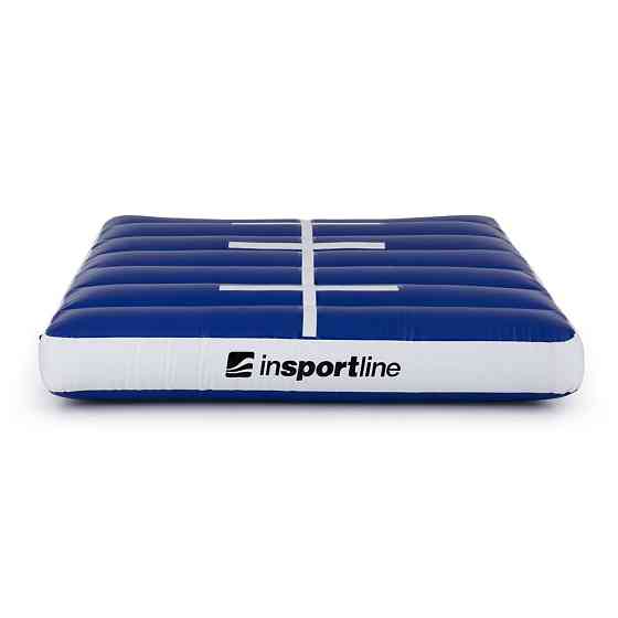 Килимок надувний гімнастичний inSPORTline Airincline 200x200 см, біло-синій Київ