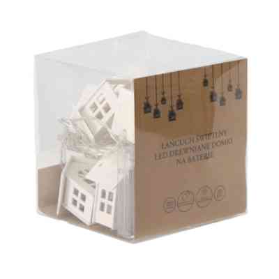Гирлянда Chomik Будиночки, 10 LED теплий білий, IP20, 2хАА (5900779854222) Винница