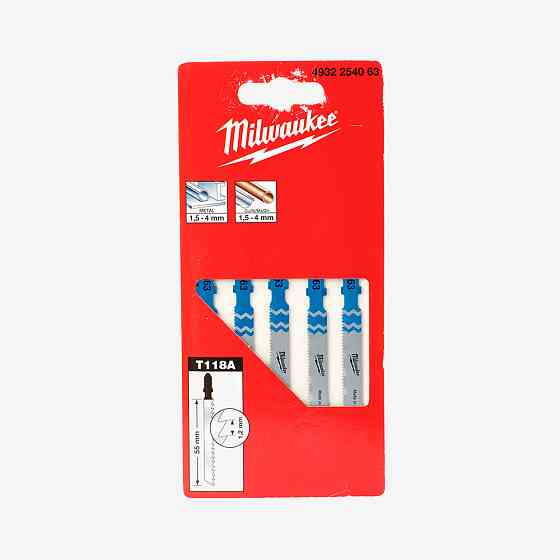Полотна для лобзика T118A MILWAUKEE, 55/1,2мм, (5шт) Одесса