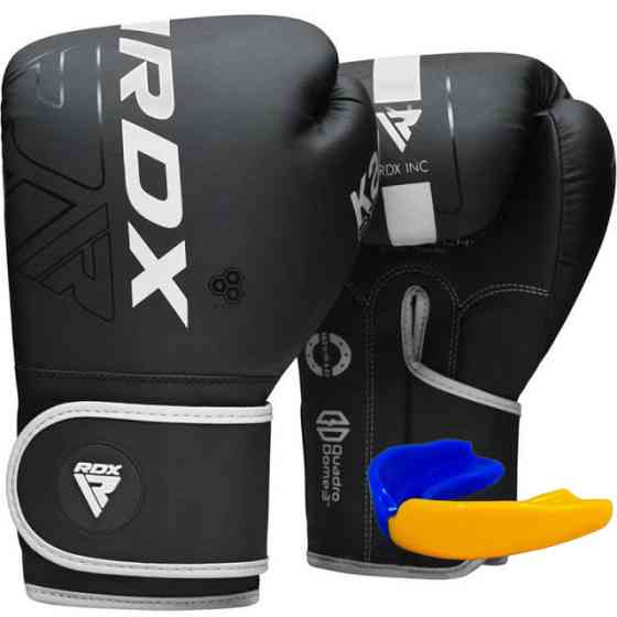 Боксерські рукавиці RDX F6 Kara Matte White 10 унцій (капа в комплекті) Каменское