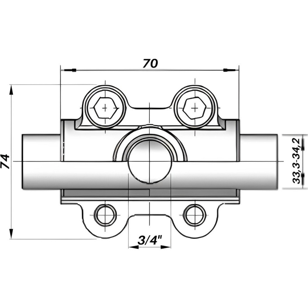 Врезка в трубу с внутренней резьбой DN25(33,3-34,2 мм) х 3/4″ OBD AGAflex (27298) (000027298) Киев - изображение 3