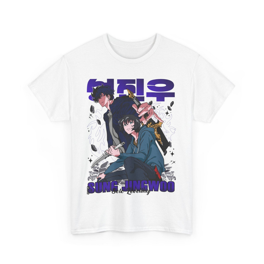 Футболка аниме Соло Левелинг Сунг Джинвоо оверсайз (S/M/L) Черний AnimeJ0194 Днепр - изображение 4