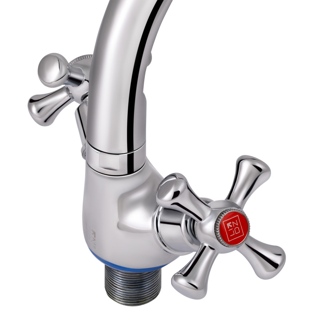 Змішувач для кухні Lidz Lamb 276F двовентильний LDLAM276FCRM22019 Chrome Київ - фото 5