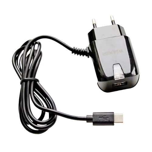 Зарядний пристрій мережевий USB + кабель Type-C 2,0A чорний WALKER WH-24 Житомир