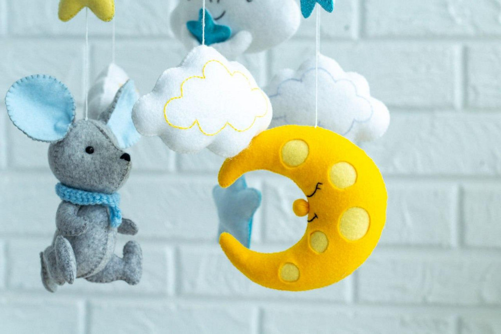 Дитячий музичний мобіль на ліжечко для немовлят WooolyWool «Мишеня» з 35 мелодіями Київ - фото 6