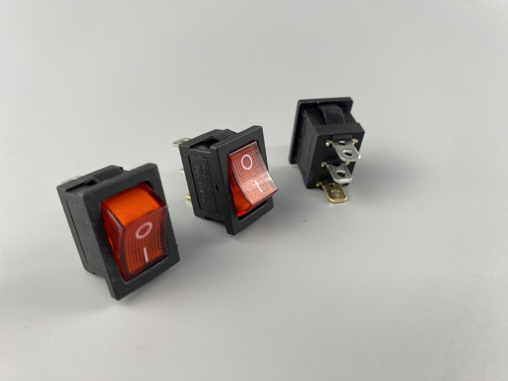 Перемикач клавішний червоний, ON-OFF, з LED-підсвіткою 12 V, 15 ммх21мм, 3 ніжки Мукачево - фото 6