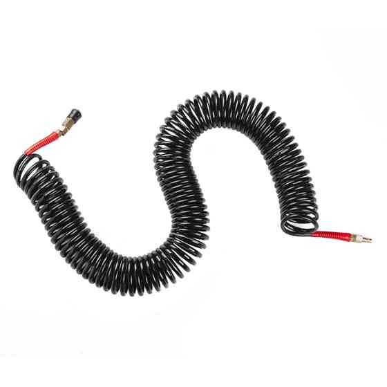 Шланг BLACK M-Flex 6,5×10 мм, 20 м, спіральний поліуретановий, з поворотним шарніром, латунними швидкороз'ємними з'єднаннями, STORM Львов