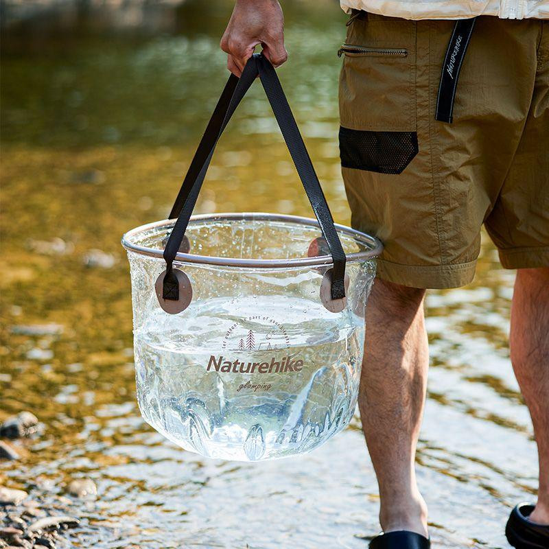 Складаний контейнер для води з ПВХ Naturehike NH20SJ040, 20л, прозорий Рівне - фото 10