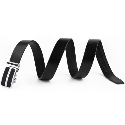 Ремень Vintage Мужской с автоматической пряжкой и черными вставками Черный (20281) Винница - изображение 5