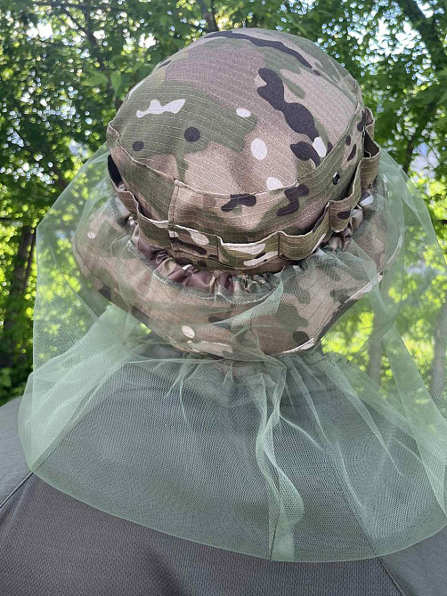 Панама чоловіча тактична маскувальна мультикам чоловіча тактична натуральна тканина анти москітна сі Одеса - фото 2
