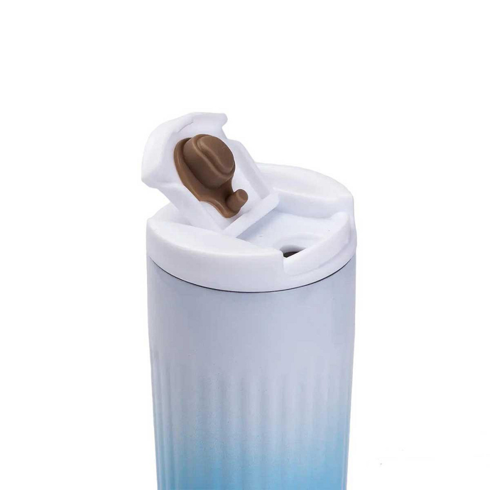 Термокружка металлическая с широким горлом 500 мл Голубой HP154BL Киев - изображение 4