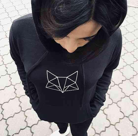 Чоловіча/Жіноча толстовка з капюшоном — Абстракція лисиці Чернівці