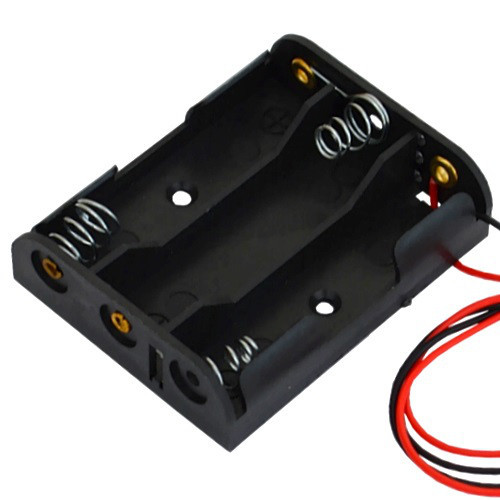 Корпус для трьох батарейок типу АА 46х58мм, з дротами Полтава - фото 1