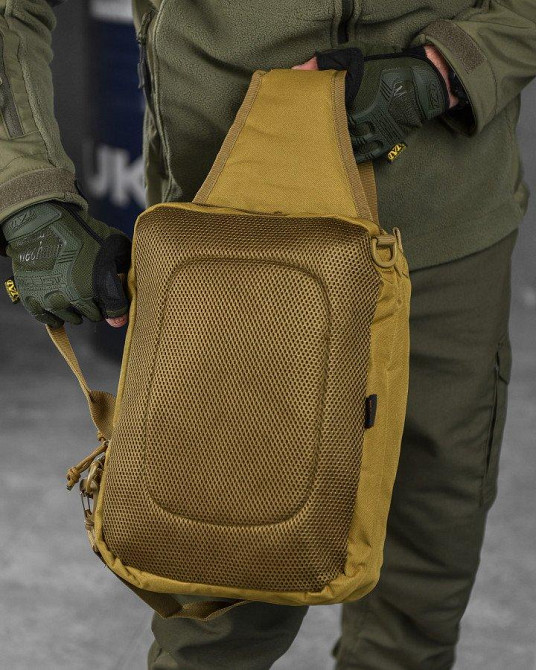 Сумка-слінг тактична з однією лямкою SILVER KNIGHT 8 л coyot ВТ6397 Одеса - фото 5