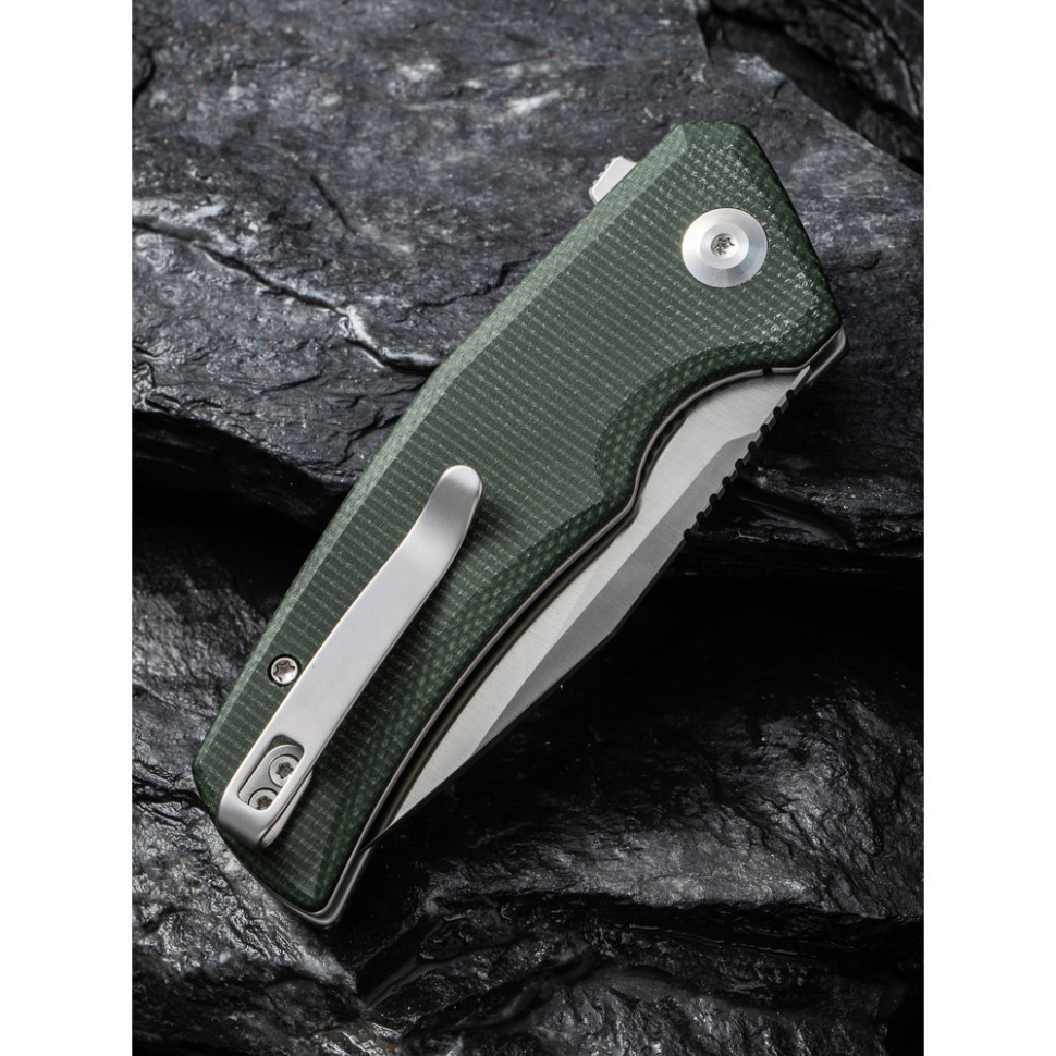 Ніж складаний кишеньковий Civivi Regulatron, (7.6 см) Nitro-V / Micarta темно-зелений Київ - фото 14