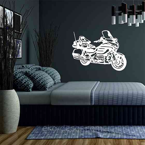 Декоративное настенное Панно «Мотоцыкл» Декор на стену 70*52 см, Белый Киев