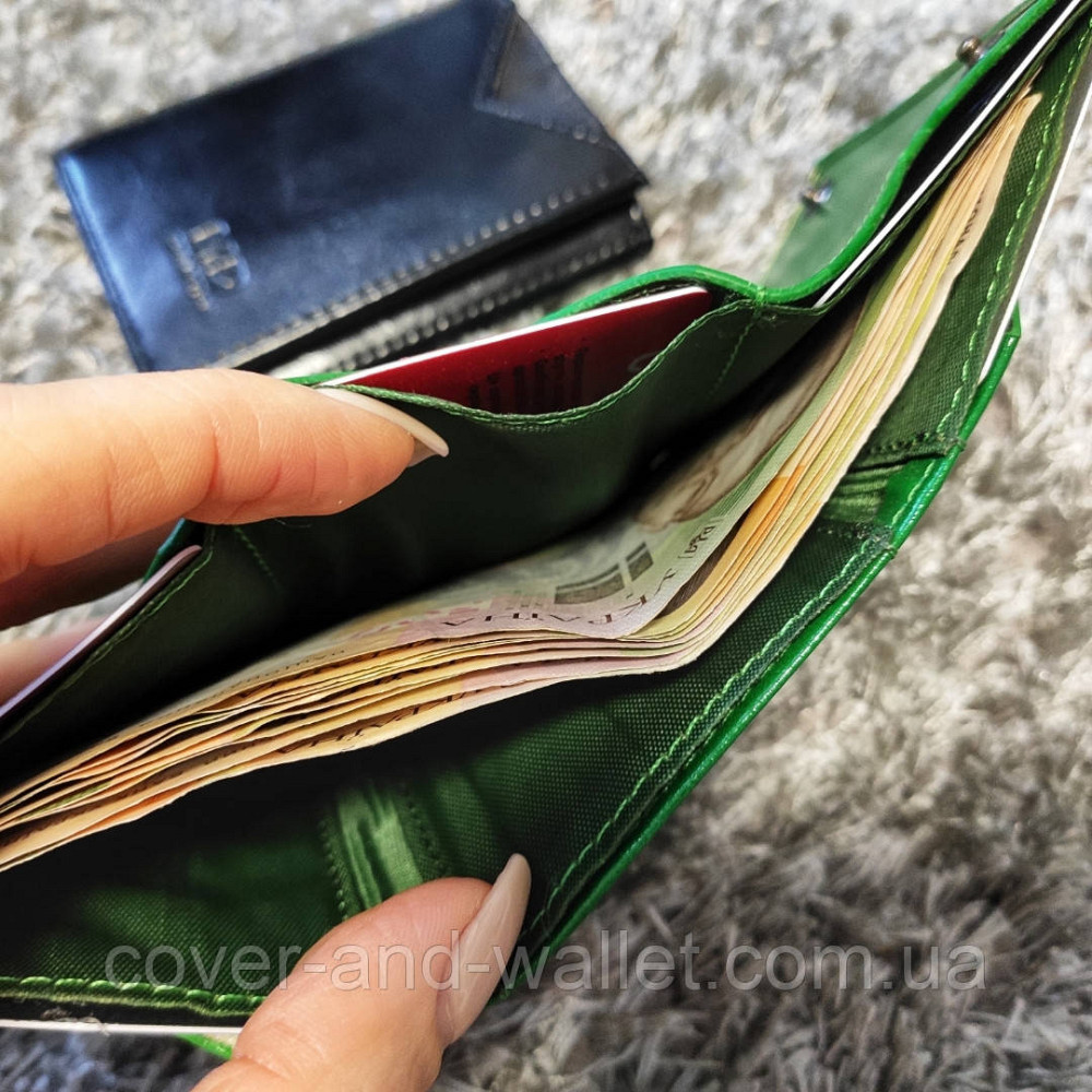 Стильный маленький женский кошелёк зеленого цвета MD 610 Киев - изображение 7