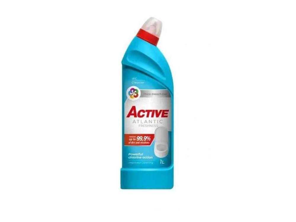 Гель для мытья унитаза 1л с хлором Ocean Fresh ТМ ACTIVE Киев - изображение 1