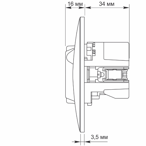 BINERA крем Розетка внутрішня 1-а +2USB із заземленням Videx Житомир