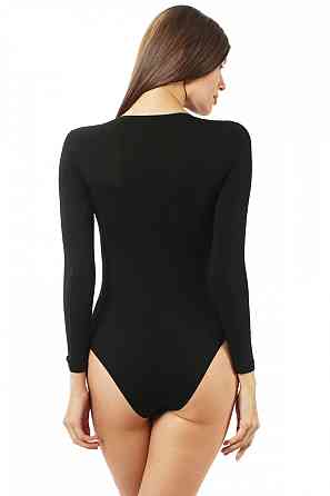 Жіночий боді з довгим рукавом чорний Ozkan 0600 S Київ